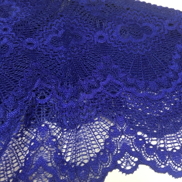 π Spectrum Blue Scalloped Lace Hipster Panty - Picture 10 of 14